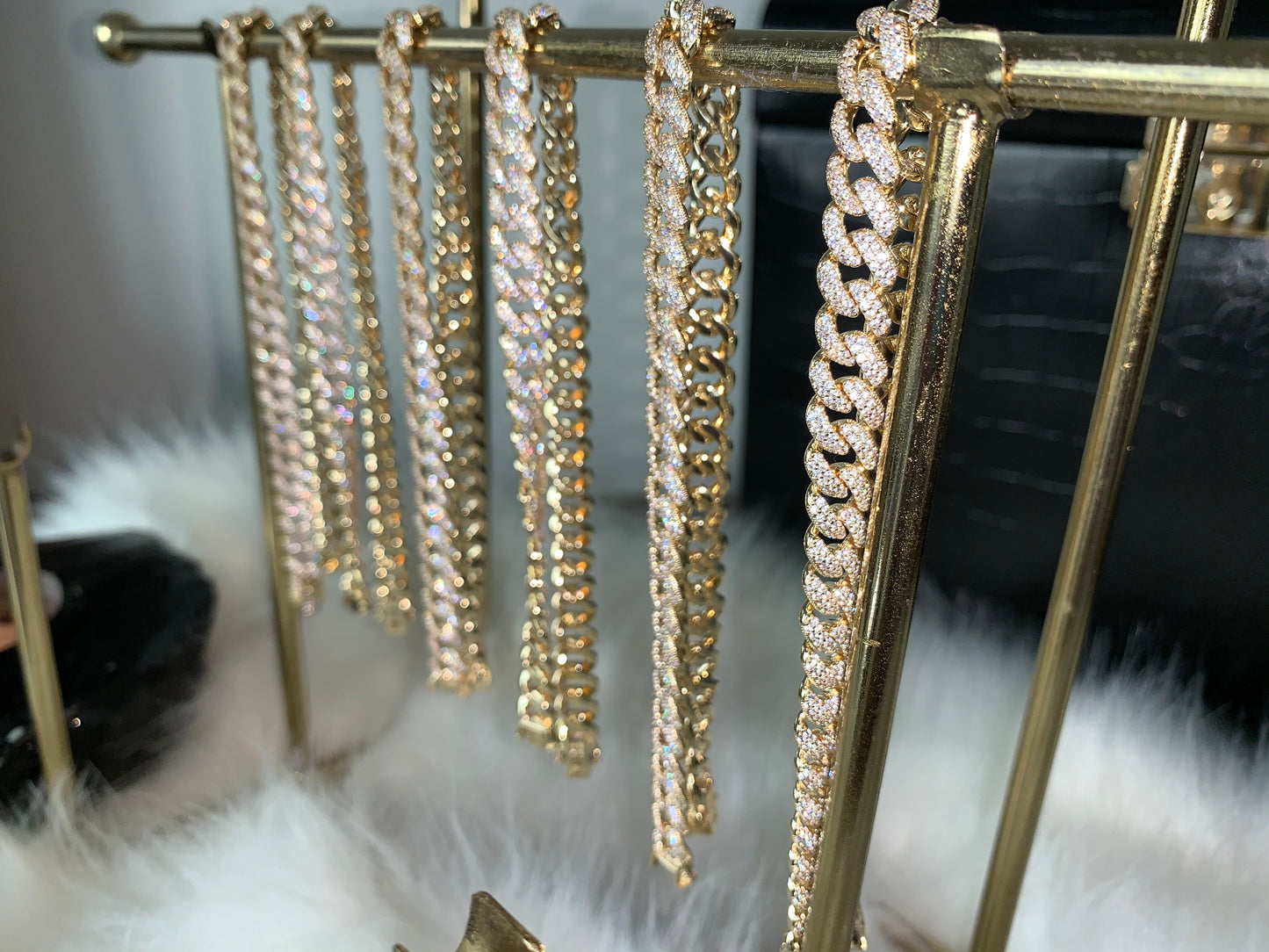 Icy Cuban anklet